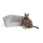 So Phresh High-Back Corner Grey Litter Box