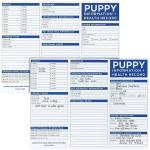 Okuna Outpost Shot Records for Puppies & Health Tracking Cards - 8.5 x 11 in, Tri-Fold, 120 GSM Paper, 60 Pack - Vaccination Record Book for Breeders & Owners