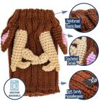Zoo Snoods Reindeer Costume - Deer Antler Knit Dog Snood Wrap for Pets, Warm Neck Ear Cover Protection for Halloween and Winter (Medium)