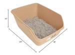 So Phresh Scatter Shield High-Back Litter Box, Tan, X-Large, 24" L X 18" W X 10" H