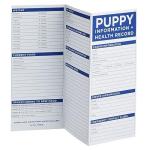 Okuna Outpost Shot Records for Puppies & Health Tracking Cards - 8.5 x 11 in, Tri-Fold, 120 GSM Paper, 60 Pack - Vaccination Record Book for Breeders & Owners