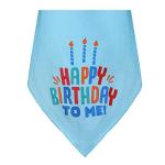 Cat Happy Birthday Cake Hat & Bandana Scarfs Set with Colorful Candles Blue, Cat Birthday Party Supplies Decorations