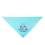 Cat Happy Birthday Cake Hat & Bandana Scarfs Set with Colorful Candles Blue, Cat Birthday Party Supplies Decorations