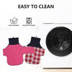 Geyecete Dachshund Coat,Dachshund Winter Coat,Warm Waterproof Windproof, High Neckine String Holes Miniature Dachshund Jacket for Small Dog-Pink-M