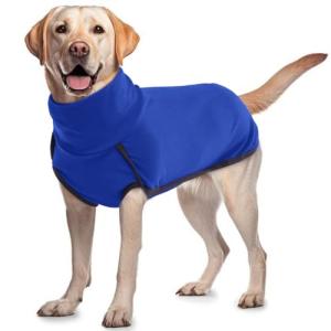 ROZKITCH Dog Winter Coat Soft Pullover Pajamas, Pet Windproof Warm Cold Weather Jacket Vest Cozy Onesie Jumpsuit Apparel Outfit Clothes for Small, Medium, Large Dogs Walking Hiking Travel Sleep Blue