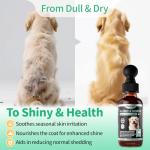 POPPAW Allergy & Immune Supplement for Dogs - Omega 3-6-9 Liquid Drops for Seasonal Allergy Support, Skin Itch Relief, Less Shedding, Coat Health - with Biotin, Turmeric - Chicken Flavor - 2 FL.OZ
