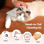 Furmini Unscented Pet Wipes (400pcs) - Hypoallergenic, Alcohol-Free & Soothing for Sensitive Skin - Head-to-Tail Cleaning for Dogs & Cats - Safe for Face, Coat, Paws & Butt