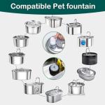 Cat Water Fountain Filter,16 Pack Cat Fountain Replacement Filters for Stainless Steel 67oz/2L Adjustable Water Flow Pet Water Fountain,Dog Water Fountain (8+8 Pack)