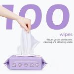 BESTLE Dog Wipes, 100 Count Pet Grooming Wipes, Conditioning Shine Coat, Cleaning and Deodorizing, Pet Wipes for Dogs & Cats, for Sensitive Skin (Lavender)