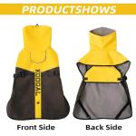 KOOGAL Pet Dog Clothes Coat for Large Dogs，Pet Waterproof Warm Winter Jacket Cold Weather Coats Reflective Pet Vest Warm Fleece Dogs Snowsuit,Dog Raincoat Rain Poncho Windbreaker(Yellow, 6XL)