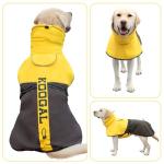 KOOGAL Pet Dog Clothes Coat for Large Dogs，Pet Waterproof Warm Winter Jacket Cold Weather Coats Reflective Pet Vest Warm Fleece Dogs Snowsuit,Dog Raincoat Rain Poncho Windbreaker(Yellow, 6XL)