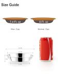 VENTION Small Shallow Cat Food Bowls, Outer Dia. 4.9 in Whisker Fatigue Cat Bowl, Stainless Steel Cat Food Dish for Indoor Cats, Set of 4 Replacement Cat Bowls for Raised Station(7.4 Fl.oz)