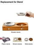 VENTION Small Shallow Cat Food Bowls, Outer Dia. 4.9 in Whisker Fatigue Cat Bowl, Stainless Steel Cat Food Dish for Indoor Cats, Set of 4 Replacement Cat Bowls for Raised Station(7.4 Fl.oz)