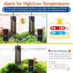 hygger 300W Aquarium Heater with Controller, Adjustable & Submersible Fish Tank Heater with Digital Display Safety Triple Protection Beeping Alarm for Saltwater and Freshwater 40-80 Gallon