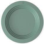 EcoLeo Whisker Friendly Cat Food Dish, Platinum Silicone, LFGB Certified Non-Toxic, Anti Whisker Fatigue, Low Profile, Shallow, Non Slip, Cat Dog Kitten Feeding Dish_Green