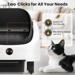 Niliva Self Cleaning Litter Box,Open Top Design Automatic Cat Litter Box Self Cleaning for Multiple Cats with App Control Safety Protection,Black