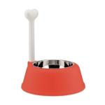 Alessi AMMI02 RO Lupita Dog Bowl in thermoplastic Resin with 18/10 Stainless Steel Insert, Red Orange