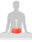 Alessi AMMI02 RO Lupita Dog Bowl in thermoplastic Resin with 18/10 Stainless Steel Insert, Red Orange