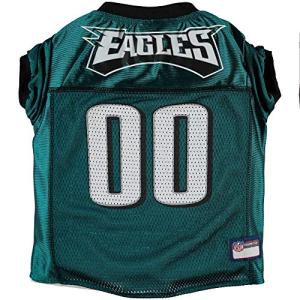 Pets First NFL Philadelphia Eagles Dog Jersey, Medium, Poly-mesh and Satin, Officially Licensed