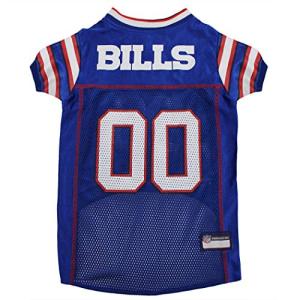Pets First Buffalo Bills Dog Jersey, X-Large, Buffalo Bills Colors, Poly-mesh and Satin, Pull On, NFL Jerseys, Unisex, Breathable, for All Breed Sizes