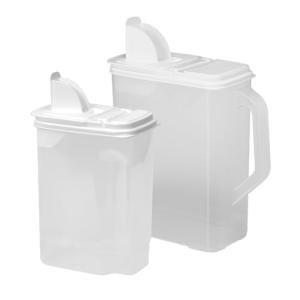 Buddeez Pet Food Storage Containers - 2 Count Bird Seed Dispenser with Pour Tight Lids and Easy Pour Spouts, 8 Qt and 3.5 Qt, Bird Seed Storage for Small and Large Feed, BPA Free