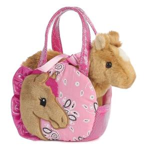 Aurora World Fancy Pals Pretty Pony Pet Carrier Pink, 5.5"