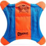 Chuckit! Flying Squirrel Fetch Dog Toy - Water Floating Flyer - Soft and Durable Polyester Canvas Construction - For Small Dogs - Size Small - 8.25-inch Diameter - Pack of 1 - Orange and Blue