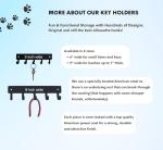 The Metal Peddler Cavalier King Charles Spaniel Key Holder Hanger - Small 6 inch Wide with 5 Hooks - Made in USA