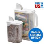Buddeez Pet Food Storage Containers - 2 Count Bird Seed Dispenser with Pour Tight Lids and Easy Pour Spouts, 8 Qt and 3.5 Qt, Bird Seed Storage for Small and Large Feed, BPA Free