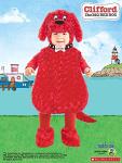 Underwraps Toddler's Clifford The Big Red Dog Costume Belly Babies, Large (2-4T)