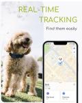TRESBUNNY Dog Tracker, Smart Dog Collar with Real-time Pet Location, Cat Tracker Collar (iOS Only), No Monthly Fee & Long Battery Life, Works with Find My, Ideal for Dog/Cat (Black)
