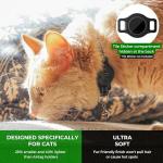 Tile Sticker Cat Collar Holder (2024): The Smallest, Lightest, and Most Comfortable Tracking Case for Cats - Track Your Pet with iPhone Samsung Android Device - Life360 for Boy Girl Kittens (Black)