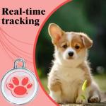 Smart GPS Tracker for Dogs|mini Easy to use Cat GPS Tracker|Waterproof and Drop-Proof|Real-time Positioning Smart Alarm pet Tracker|Extra Long Battery Life of 365 Day|No Subscription (Android & iOS)