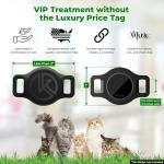 Tile Sticker Cat Collar Holder (2024): The Smallest, Lightest, and Most Comfortable Tracking Case for Cats - Track Your Pet with iPhone Samsung Android Device - Life360 for Boy Girl Kittens (Black)
