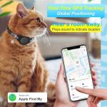 Vebiso GPS Tracker for Cats (1 Pack), Mini GPS Cat Tracker, Smart Pet Activity Tracker, No Monthly Fee, Compatible with Apple Find My(iOS Only), Anti-Lost, Finder Tag for Vehicles, Pets, Kids, Items