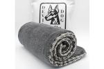 Devil Dog Premium Pet Drying Towel, Ultra-Soft, Highly Absorbent Microfiber Bath Towel for Dogs, Cats, and Other Animals - Gray, Large 24" x 35" 1200GSM 80% 20% Blend