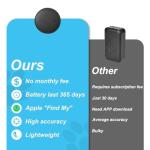 Vebiso GPS Tracker for Cats (1 Pack), Mini GPS Cat Tracker, Smart Pet Activity Tracker, No Monthly Fee, Compatible with Apple Find My(iOS Only), Anti-Lost, Finder Tag for Vehicles, Pets, Kids, Items