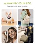 TRESBUNNY Dog Tracker, Smart Dog Collar with Real-time Pet Location, Cat Tracker Collar (iOS Only), No Monthly Fee & Long Battery Life, Works with Find My, Ideal for Dog/Cat (Black)