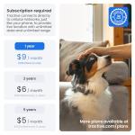 Tractive Smart Dog GPS Tracker | Live Pet Tracker with Virtual Fence | Vital Signs Monitoring of Heart & Respiratory Rate | Bark Monitoring | Dog Collar Attachment (Brown)