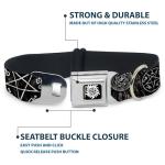 Buckle-Down Dog Collar Seatbelt Buckle Supernatural Devils Trap Pentagrams Grays Black White 1" Wide - Fits 11-16.5" Neck - Medium, DC-SB-SNA-WSN007-1.0-M