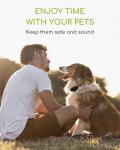 TRESBUNNY Dog Tracker, Smart Dog Collar with Real-time Pet Location, Cat Tracker Collar (iOS Only), No Monthly Fee & Long Battery Life, Works with Find My, Ideal for Dog/Cat (Black)