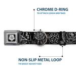 Buckle-Down Dog Collar Seatbelt Buckle Supernatural Devils Trap Pentagrams Grays Black White 1" Wide - Fits 11-16.5" Neck - Medium, DC-SB-SNA-WSN007-1.0-M