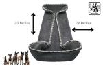 Devil Dog Premium Pet Drying Towel, Ultra-Soft, Highly Absorbent Microfiber Bath Towel for Dogs, Cats, and Other Animals - Gray, Large 24" x 35" 1200GSM 80% 20% Blend