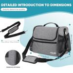 POCDUORG Pet Travel/Grooming Supplies Organizer Carry Bag - Compatible with Oneisall/Neabot Dog Grooming Vacuum, Large Capacity - Bag Only (Gray)