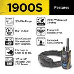 Dogtra 1900S 3/4 Mile Range Rechargeable E-Collar with Adjustable Levels for Dogs