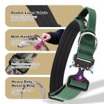TSPRO Premium Dog Collars Tactical Dog Collar with Handle and Heavy Duty Quick-Release Metal Buckle Durable Thick and Adjustable for Medium to Large Dogs (Khaki L)