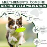 200 Chews No Poo & Flea and Tick Prevention Chew for Dogs-2 in 1 Control Coprophagia & Flea Tick Supplement-All Breeds-Natural Soft Treats Deterrent Eat Poop-Oral Fleas Ticks Chews-Lamb Flavor