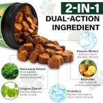 200 Chews No Poo & Flea and Tick Prevention Chew for Dogs-2 in 1 Control Coprophagia & Flea Tick Supplement-All Breeds-Natural Soft Treats Deterrent Eat Poop-Oral Fleas Ticks Chews-Lamb Flavor