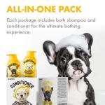 LEGITPET Oatmeal Dog Shampoo & Conditioner Itch & Allergy Relief with Honey & Aloe Hypoallergenic Gentle Calming Formula for Sensitive Skin & Dandruff Safe for Puppies Best for All Breeds 2 x 16oz