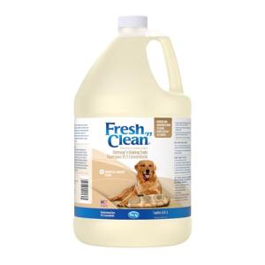 PetAg Fresh ’n Clean Oatmeal ’n Baking Soda Shampoo - Tropical Fresh Scent (15:1 Concentrate) - 1 Gallon - Nurtures Dry, Itchy Skin with Vitamin E & Aloe - Strengthens & Repairs - Soap Free